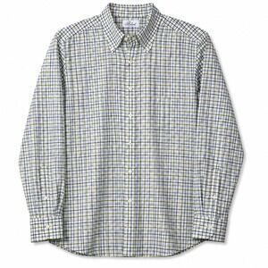 Belvest Shirt Mens Large 16/41 Tattersall Check Plaid Blue Green Italian Luxury